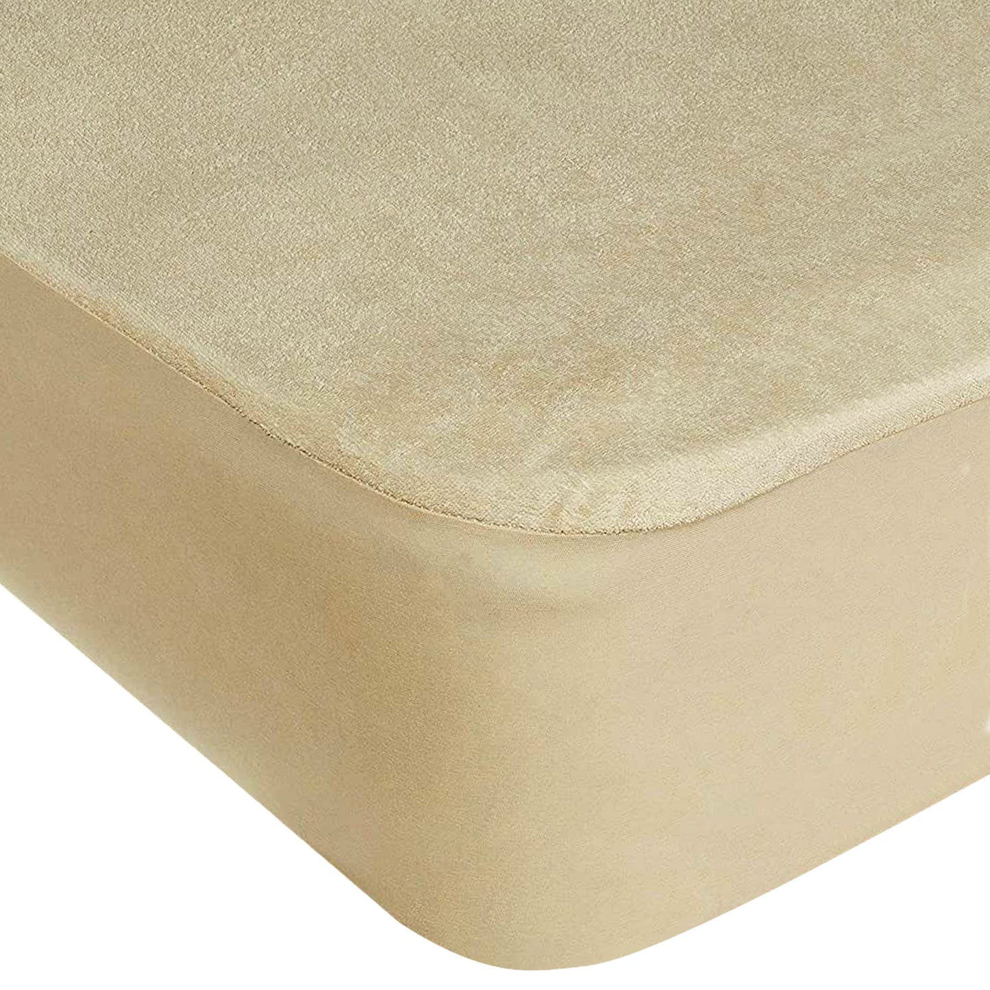 Terry Cotton Water Proof Mattress Protector, Beige