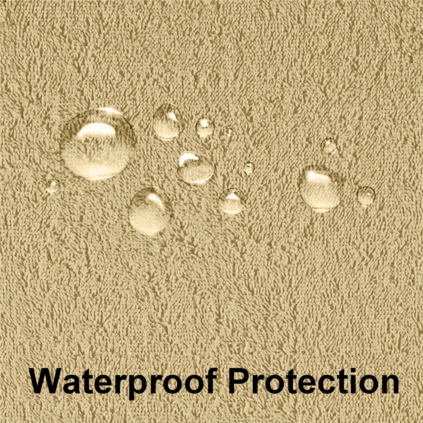 Terry Cotton Water Proof Mattress Protector, Beige