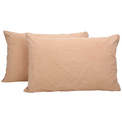 Waterproof Terry Cotton Pillow Protector, Beige Set of 2