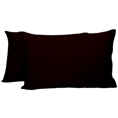 Waterproof Terry Cotton Pillow Protector, Brown Set of 2