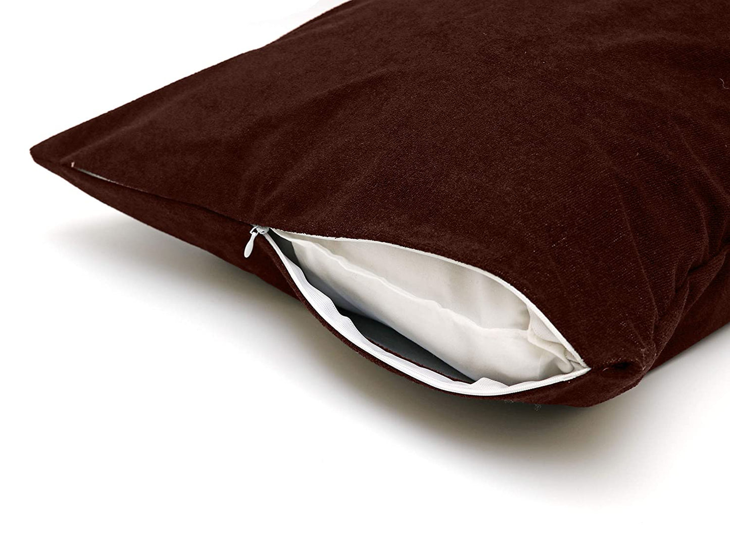 Waterproof Terry Cotton Pillow Protector, Brown Set of 2