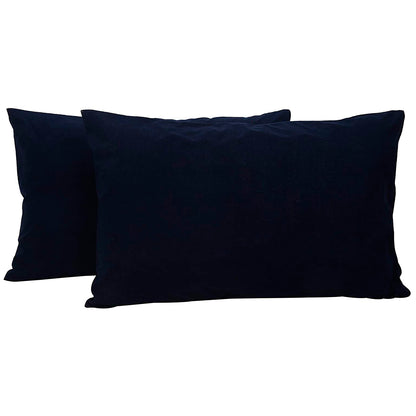 Waterproof Terry Cotton Pillow Protector, Navy Set of 2